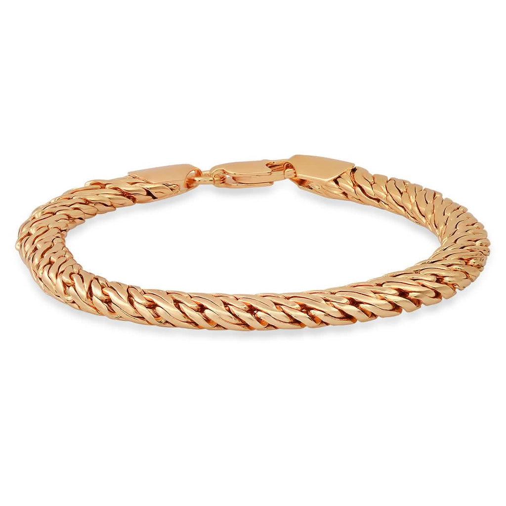 Ladies 18k Gold Plated Brass Wheat Bracelet