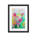 Colorful Pig Framed Poster