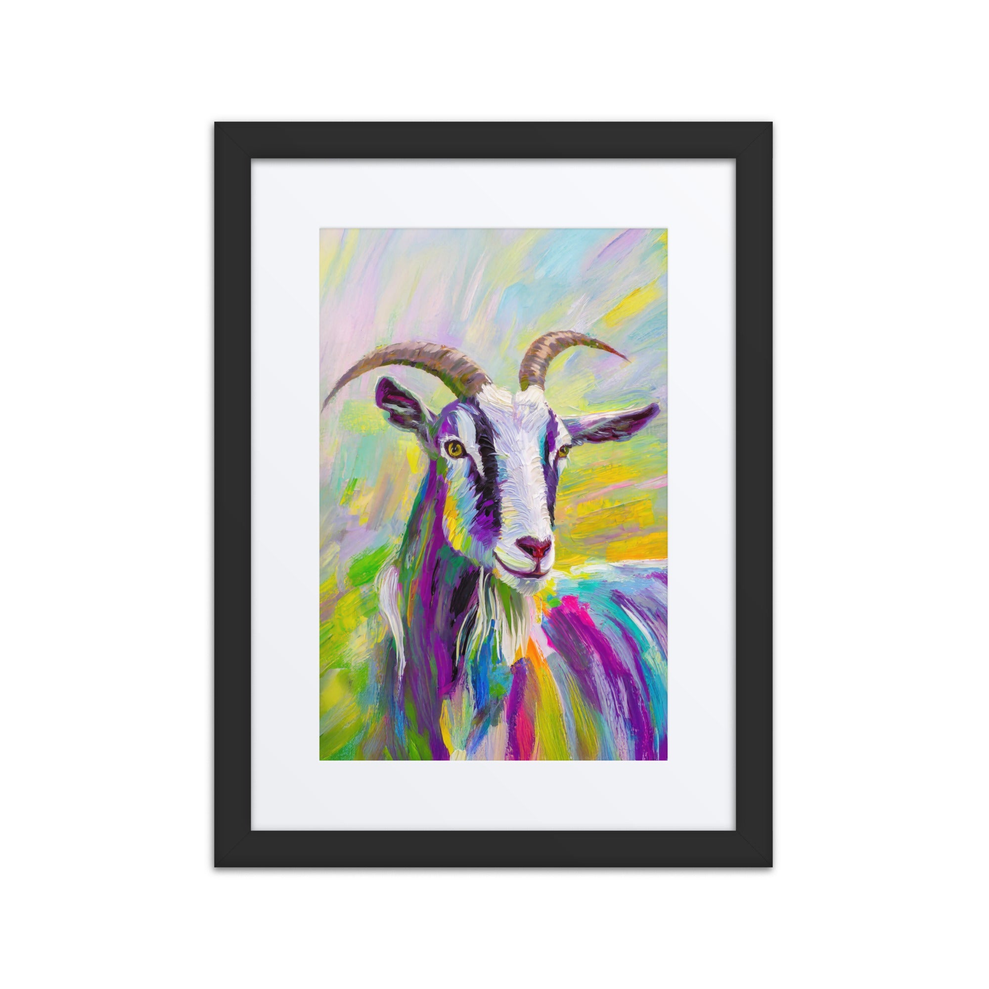 Colorful Goat Framed Poster