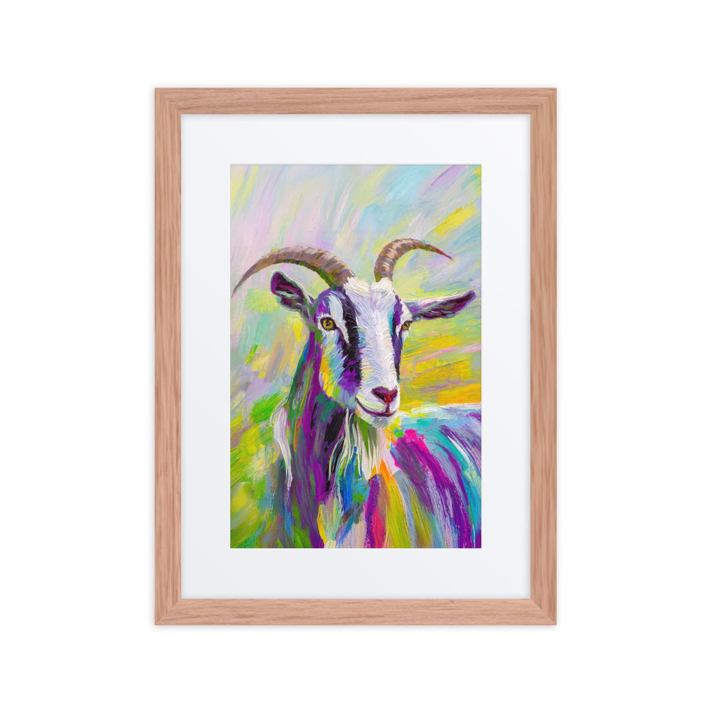 Colorful Goat Framed Poster