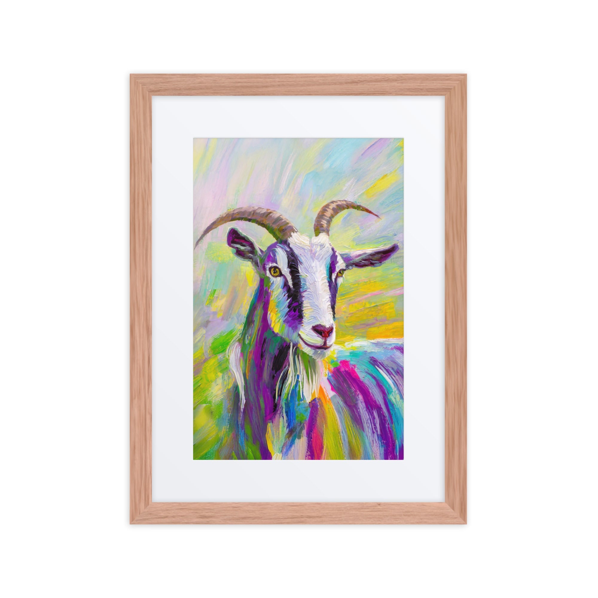 Colorful Goat Framed Poster