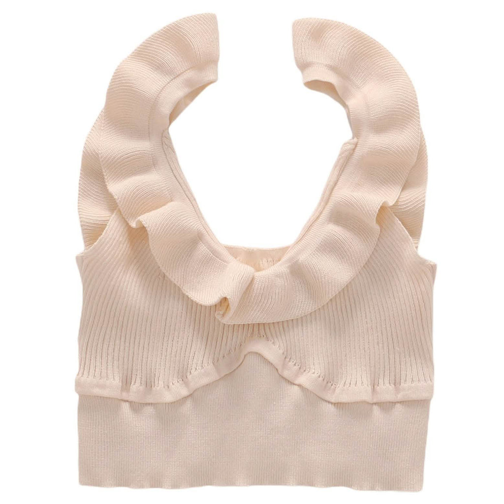 Meihuida Women's Sleeveless V Neck Crop Tops