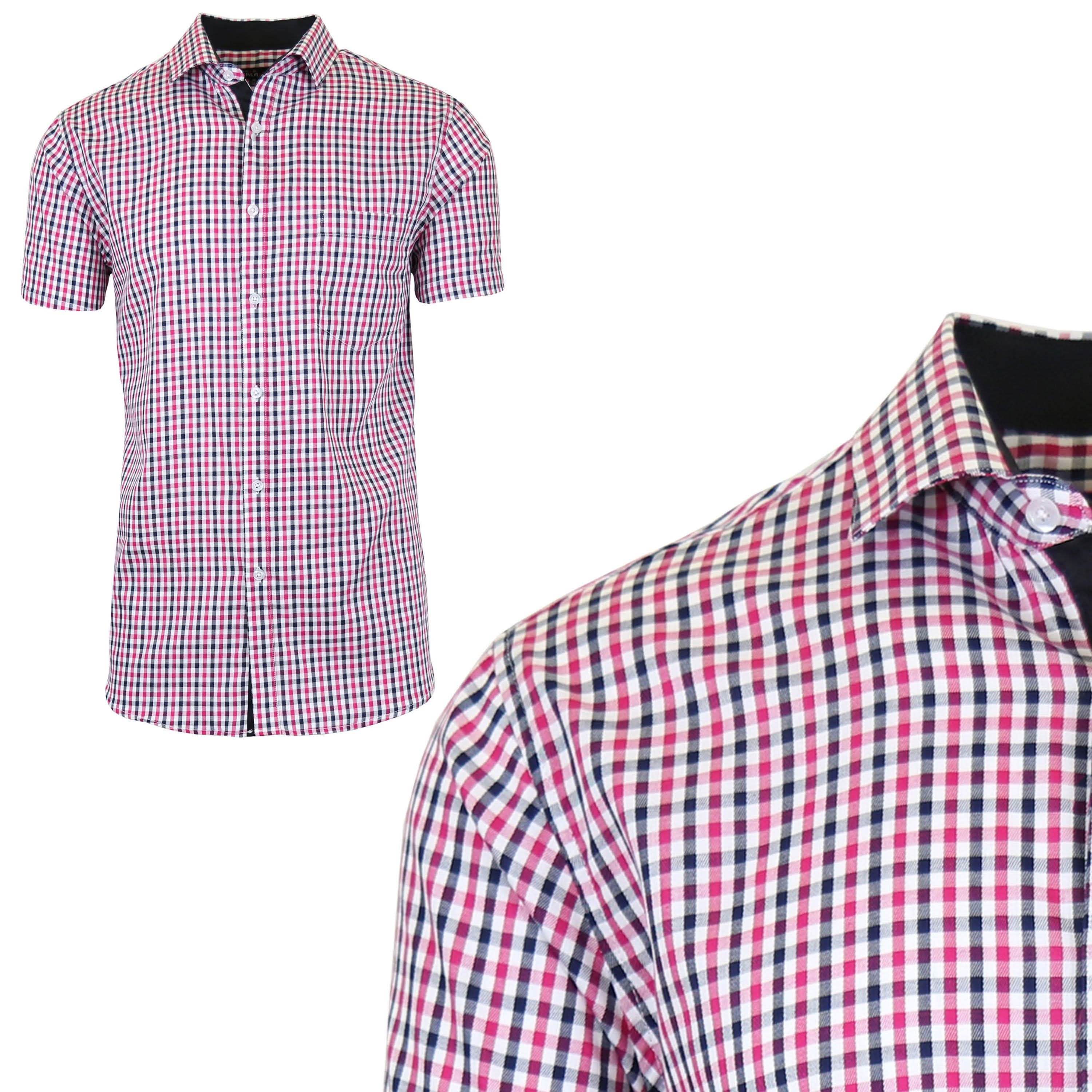 Men's Short Sleeve Slim-Fit Casual Dress Shirts
