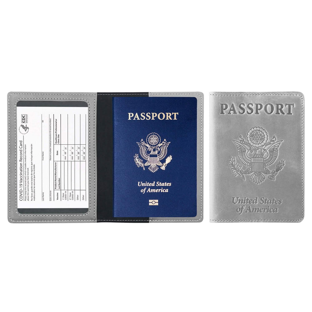 Passport Holder with Vaccination Card Protector