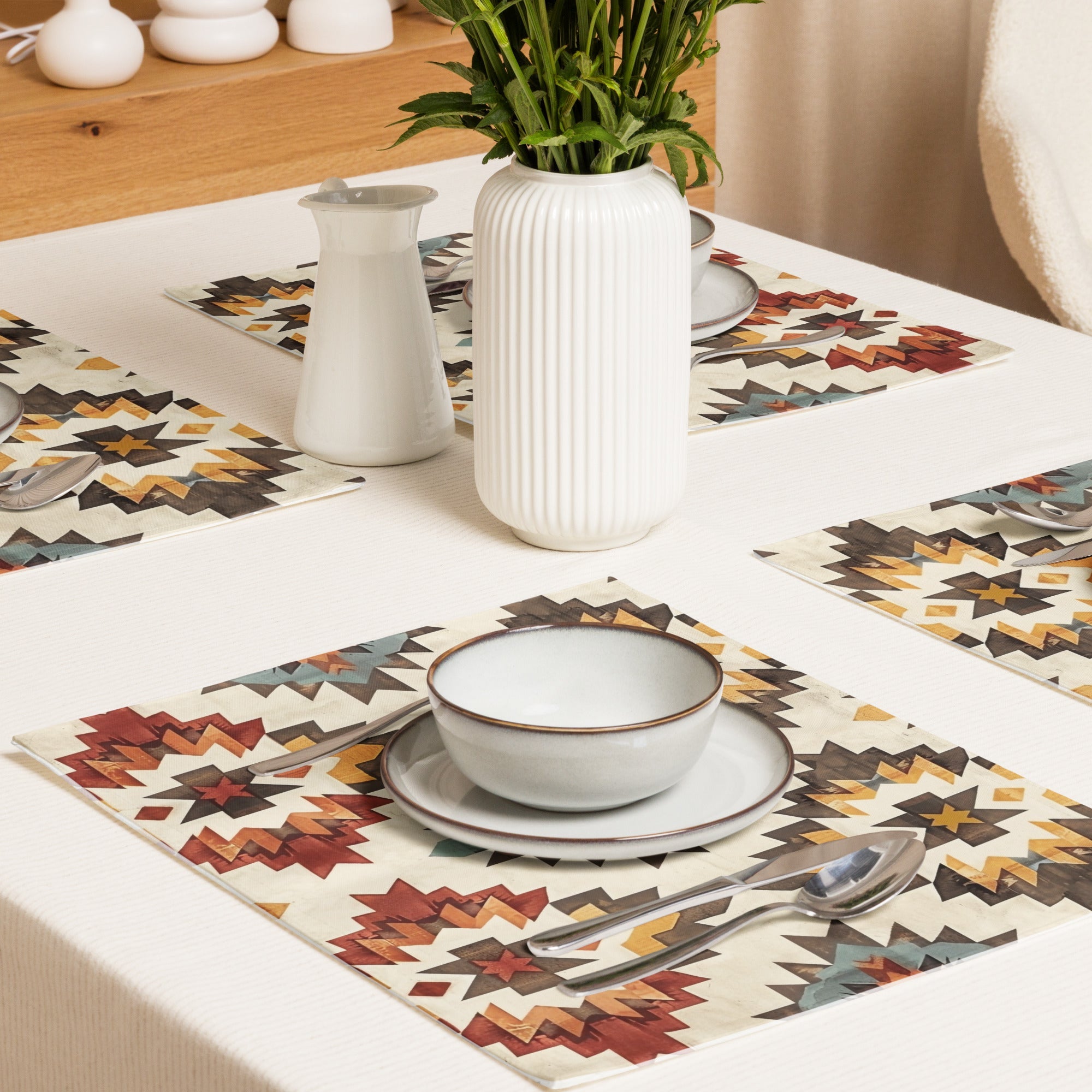 Aztec Print Placemats, Set of 4