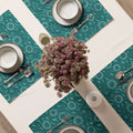 Turquoise Western Floral Placemats