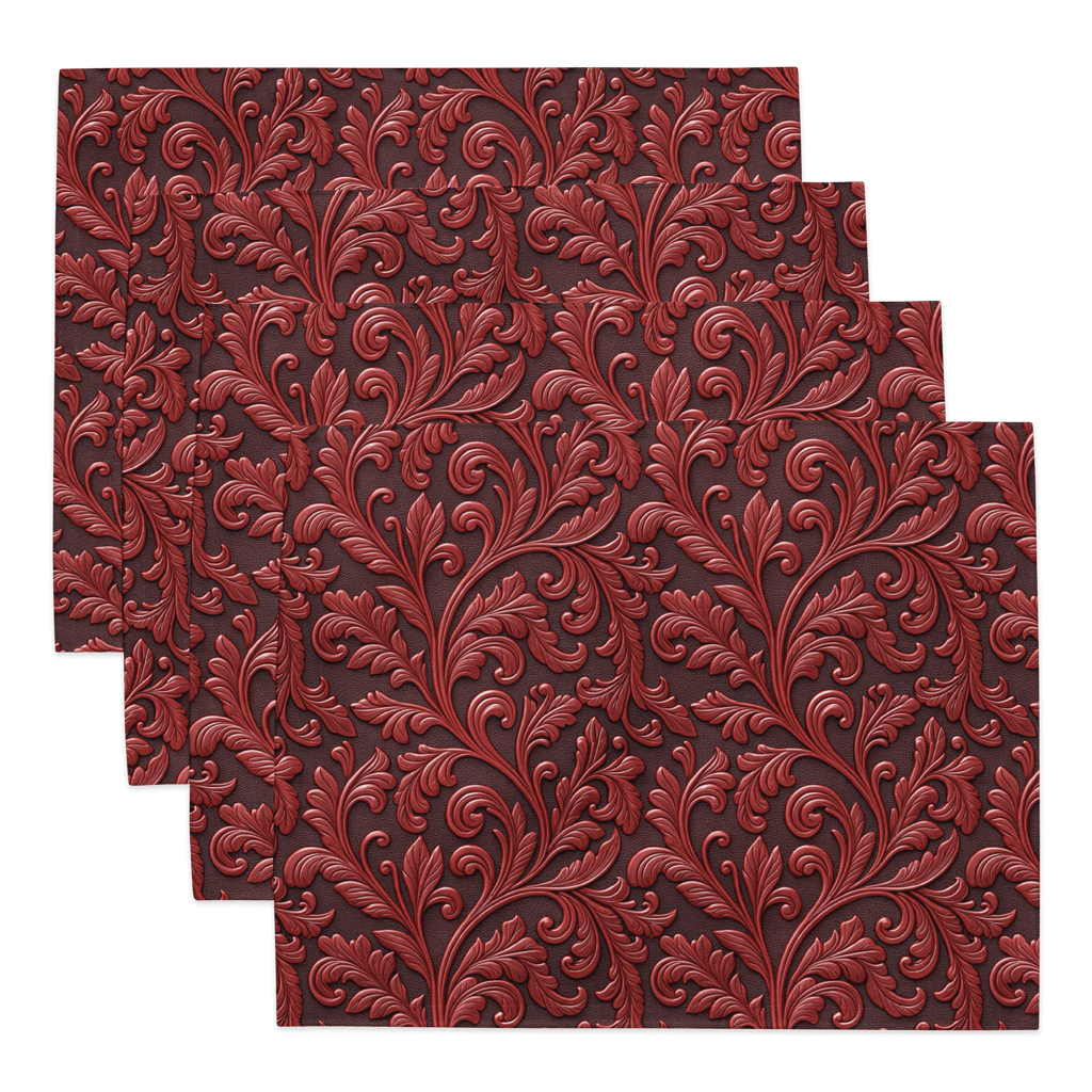 Red Western Floral Placemats
