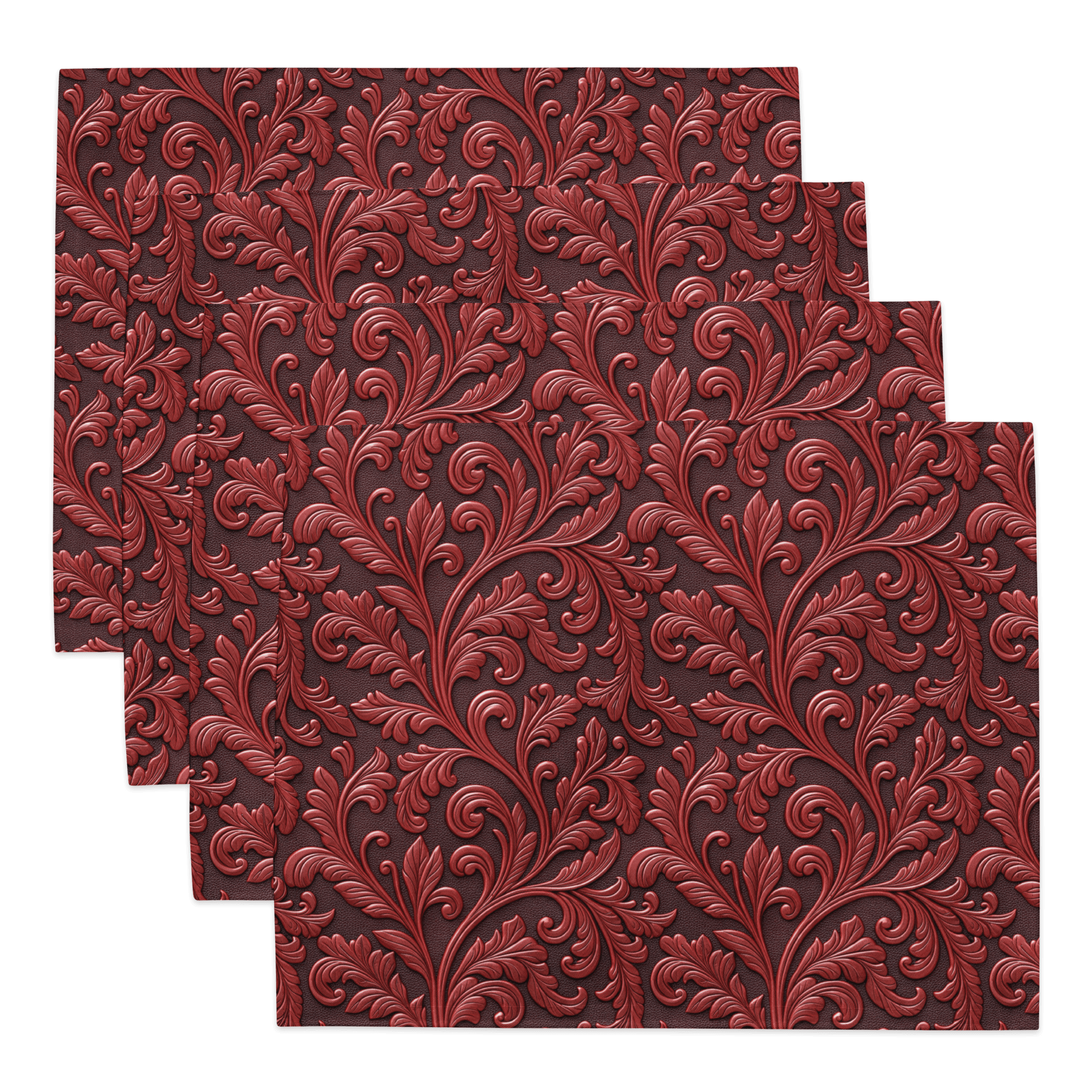 Red Western Floral Placemats