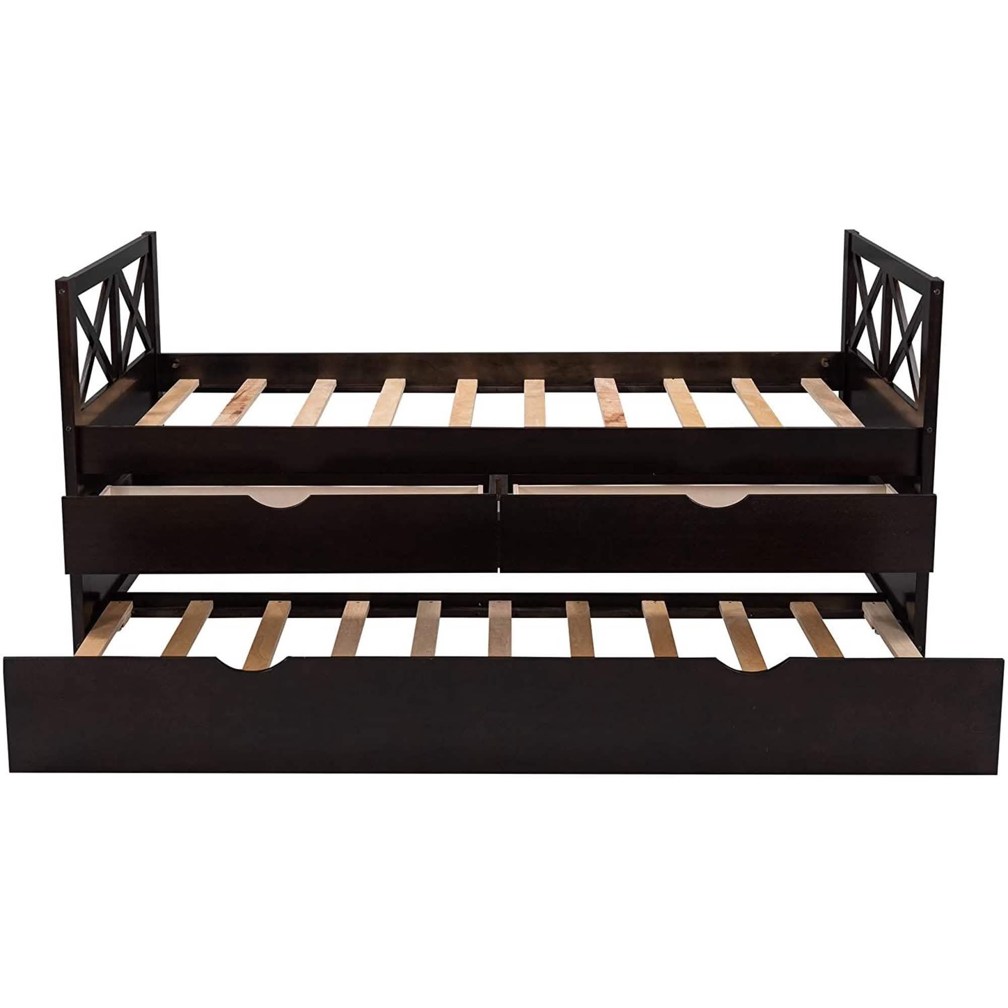 Platform Storage Bed with Trundle