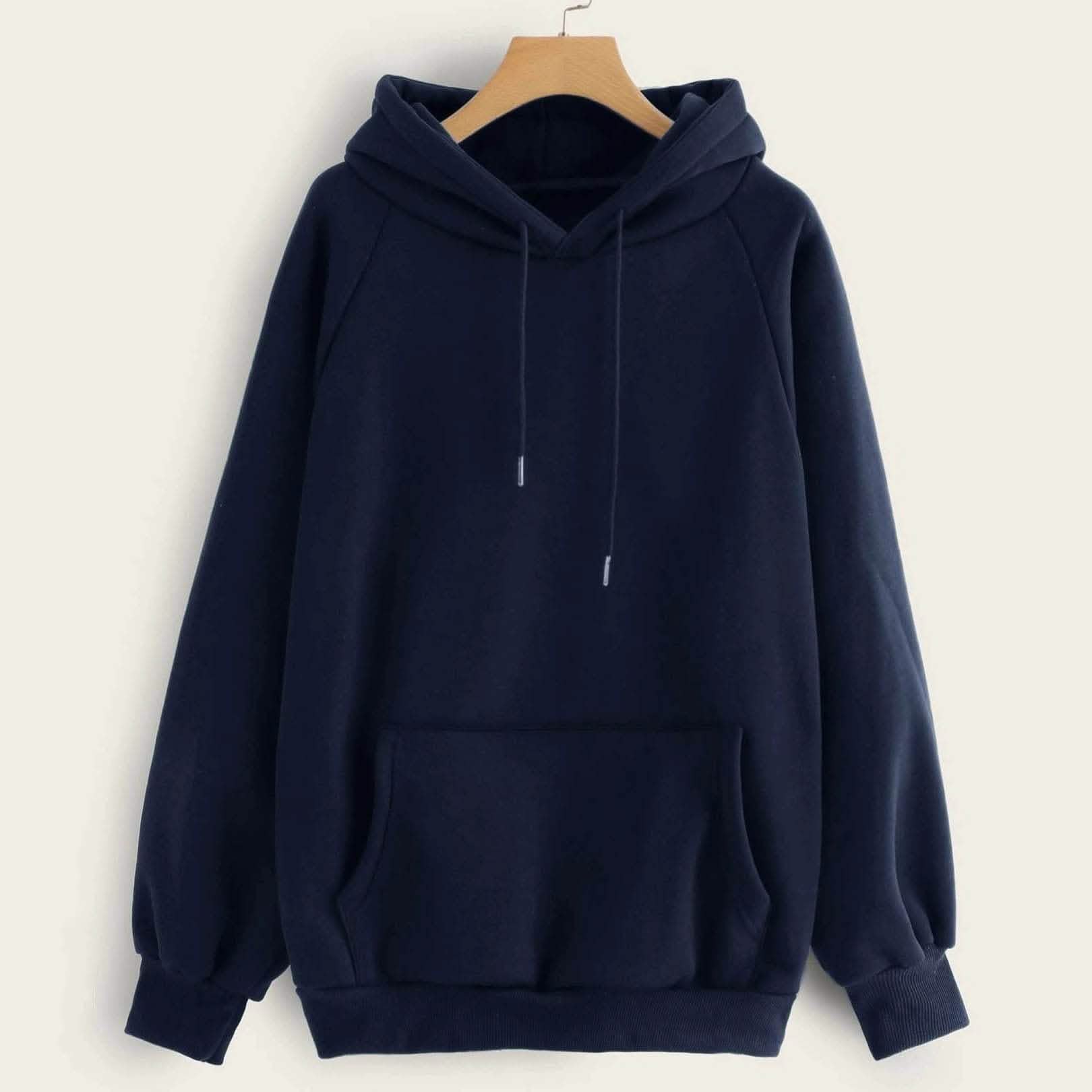 Raglan Sleeve Kangaroo Pocket Hoodie