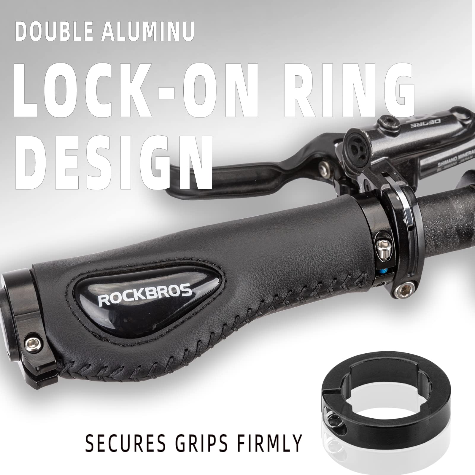 Bike Handle Grips Ergonomics Design Soft Gel Dual Lock