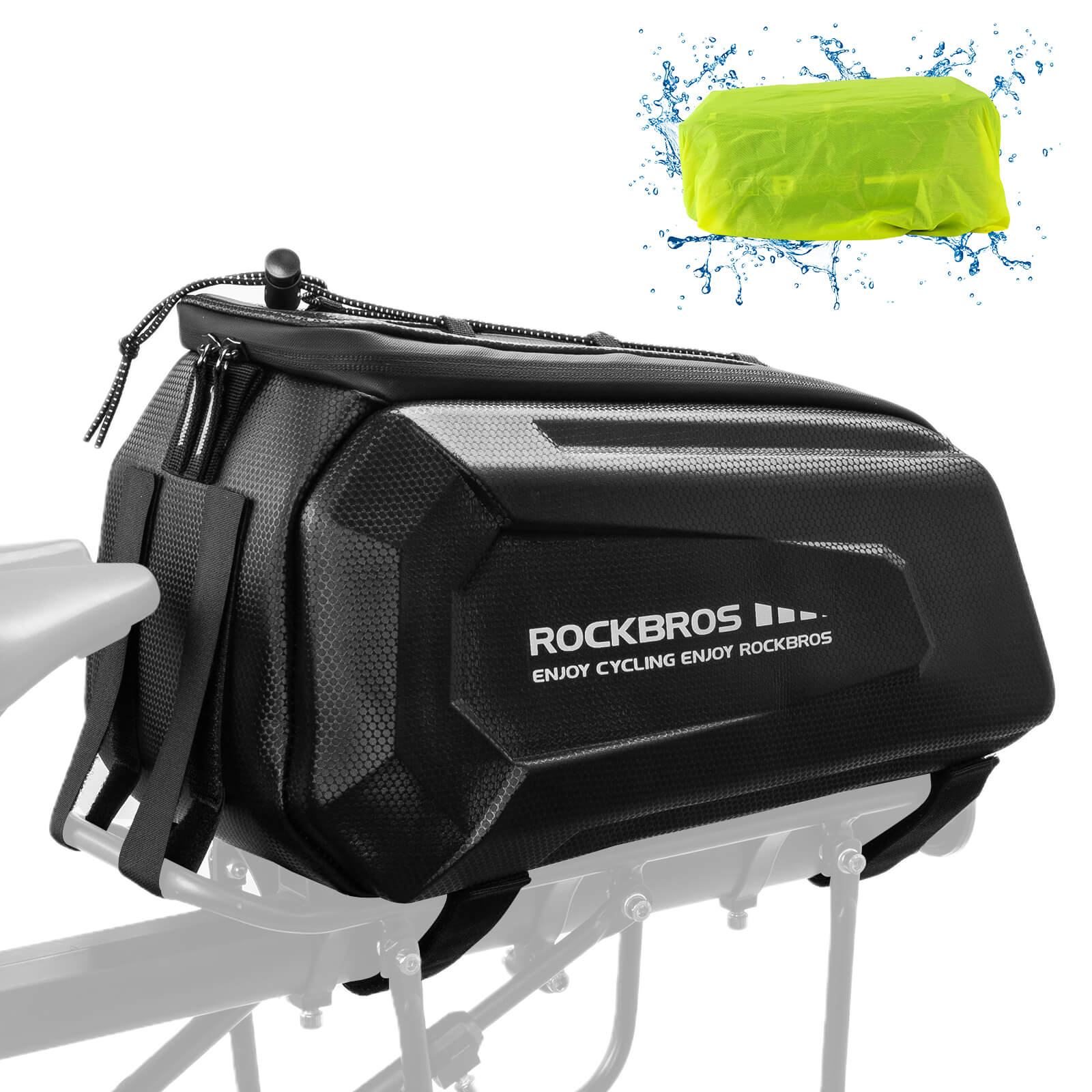 Hard Shell Bike Trunk Bag for Rear Rack - 9L