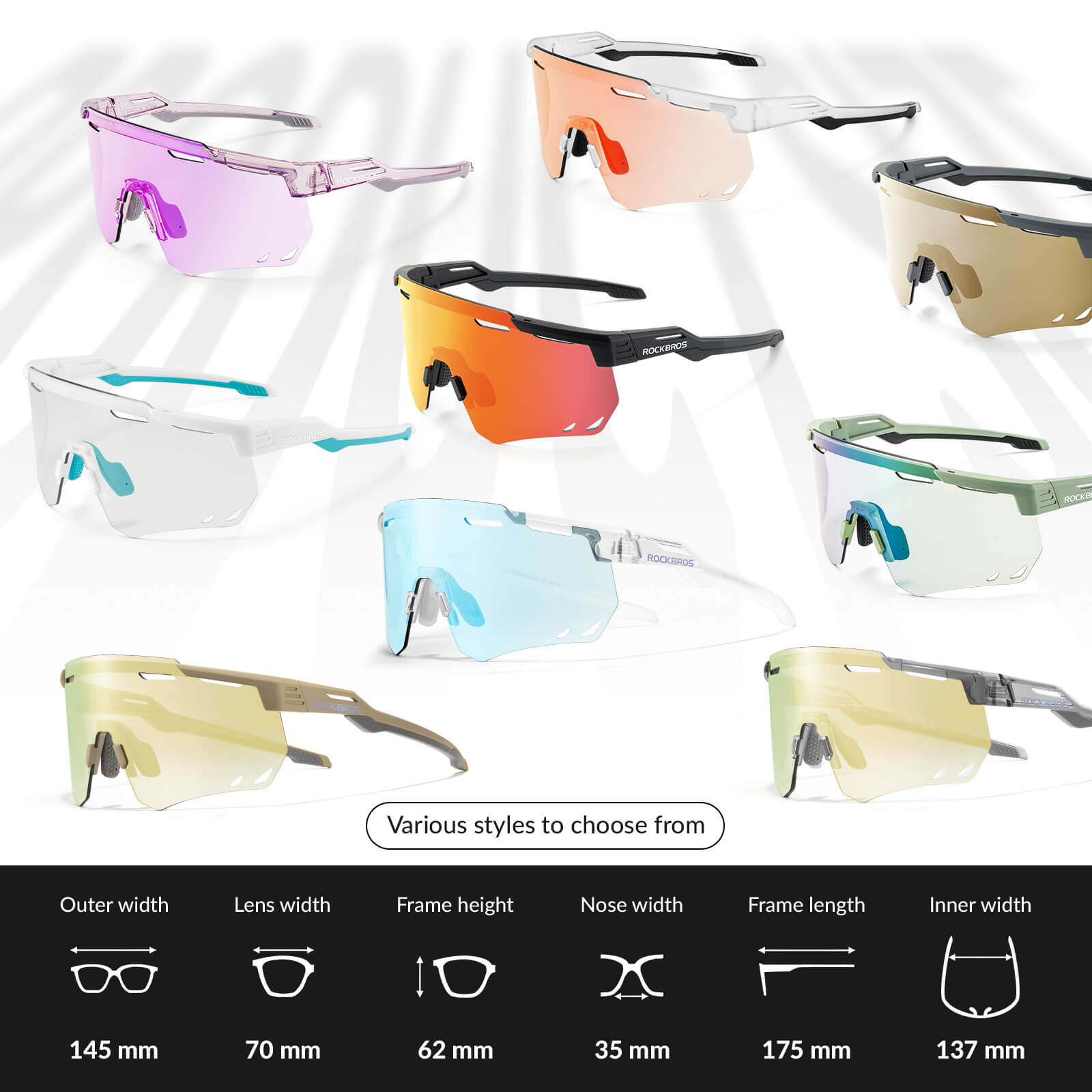 Photochromic Windproof Cycling Glasses