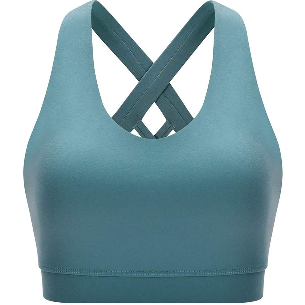 RUNNING GIRL Criss-Cross Back Padded Strappy Sports Bra