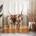 Brindle Longhorn Cow Shower Curtain