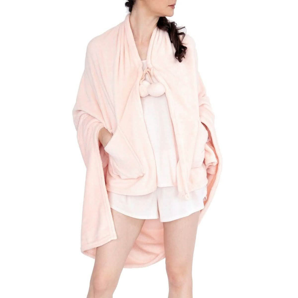 Ultra-Plush Faux Fur Fleece Wearable Blanket