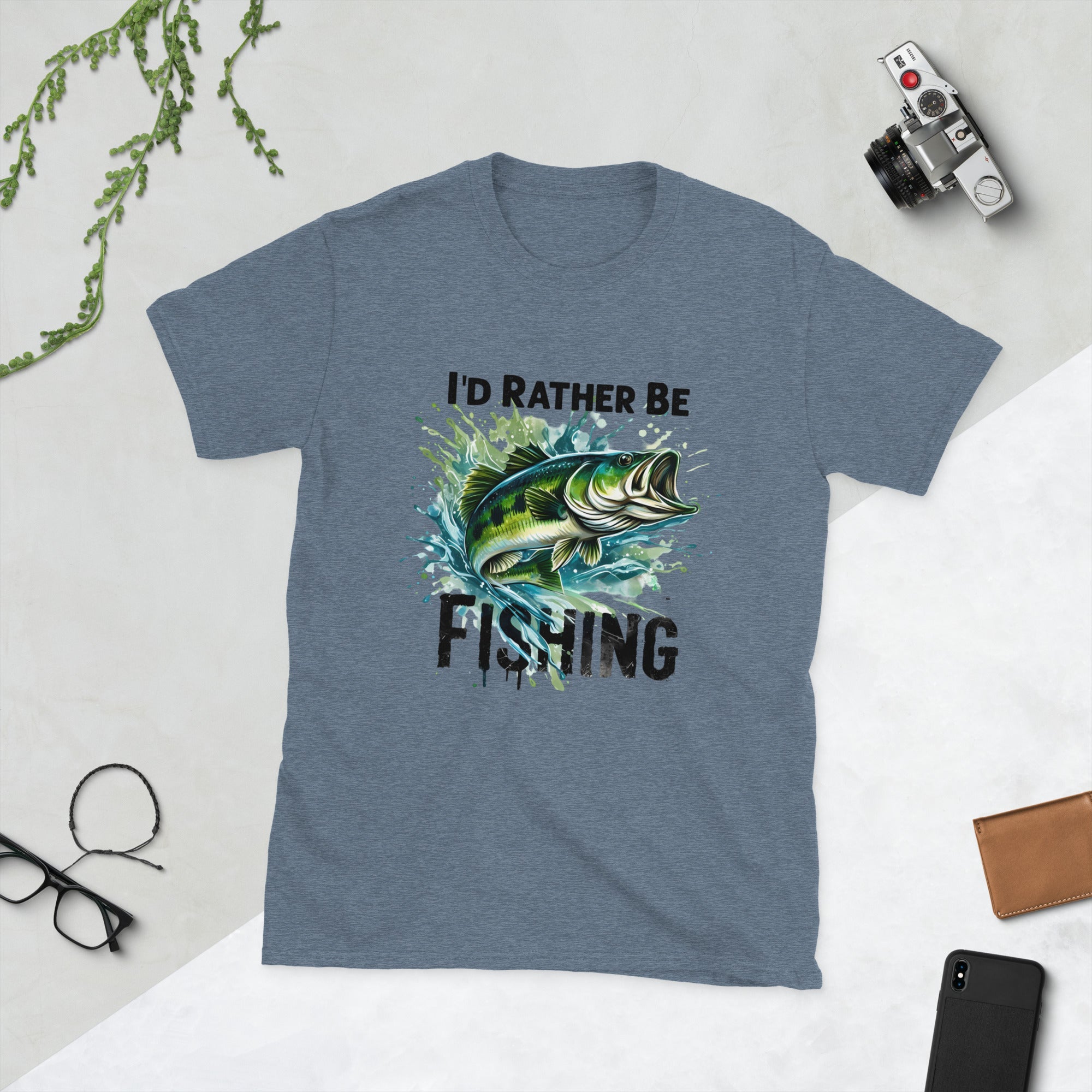 Rather be Fishing Short-Sleeve Unisex T-Shirt