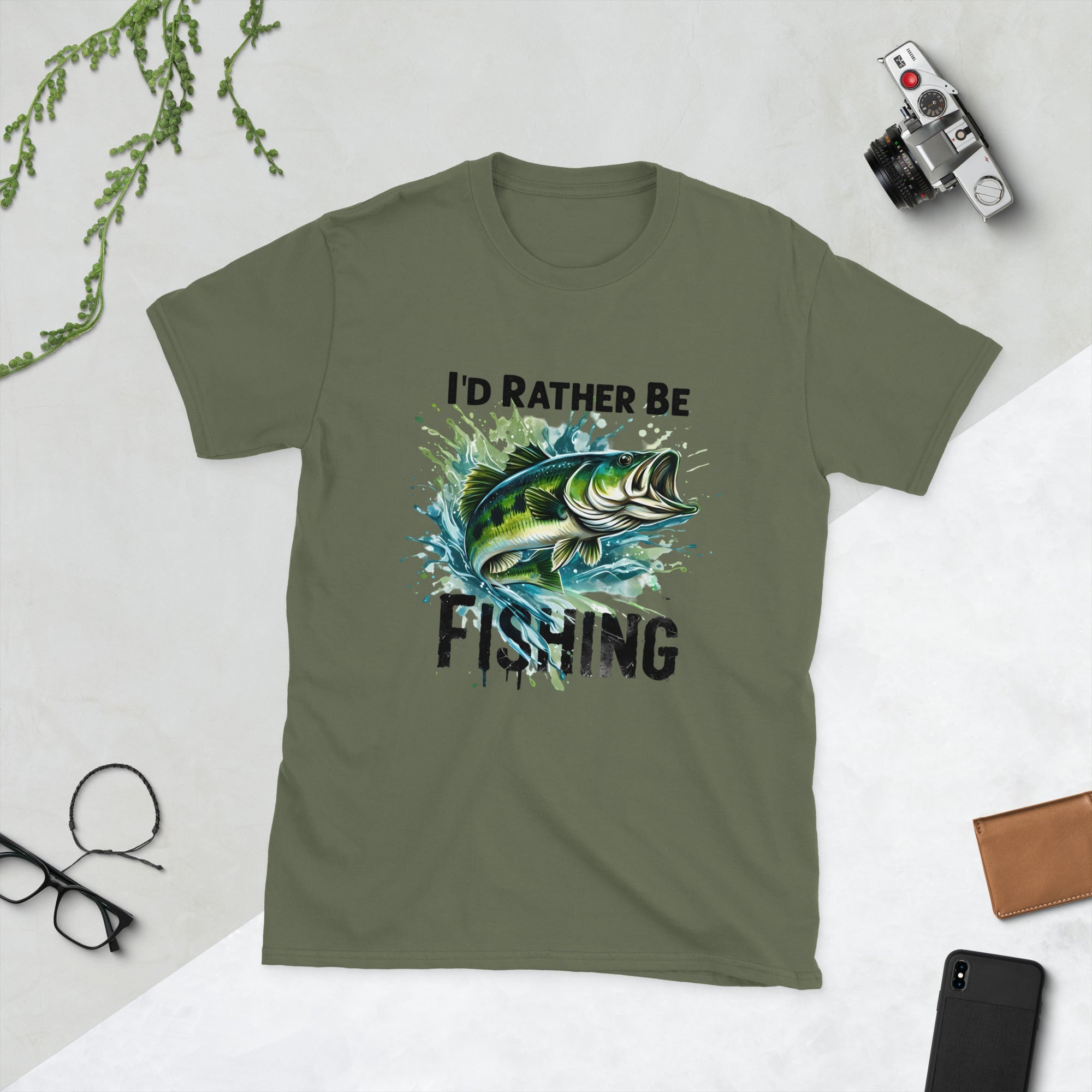 Rather be Fishing Short-Sleeve Unisex T-Shirt