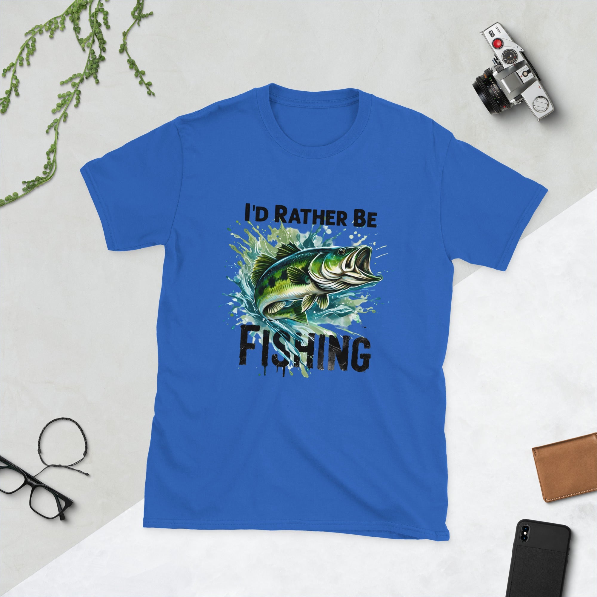 Rather be Fishing Short-Sleeve Unisex T-Shirt
