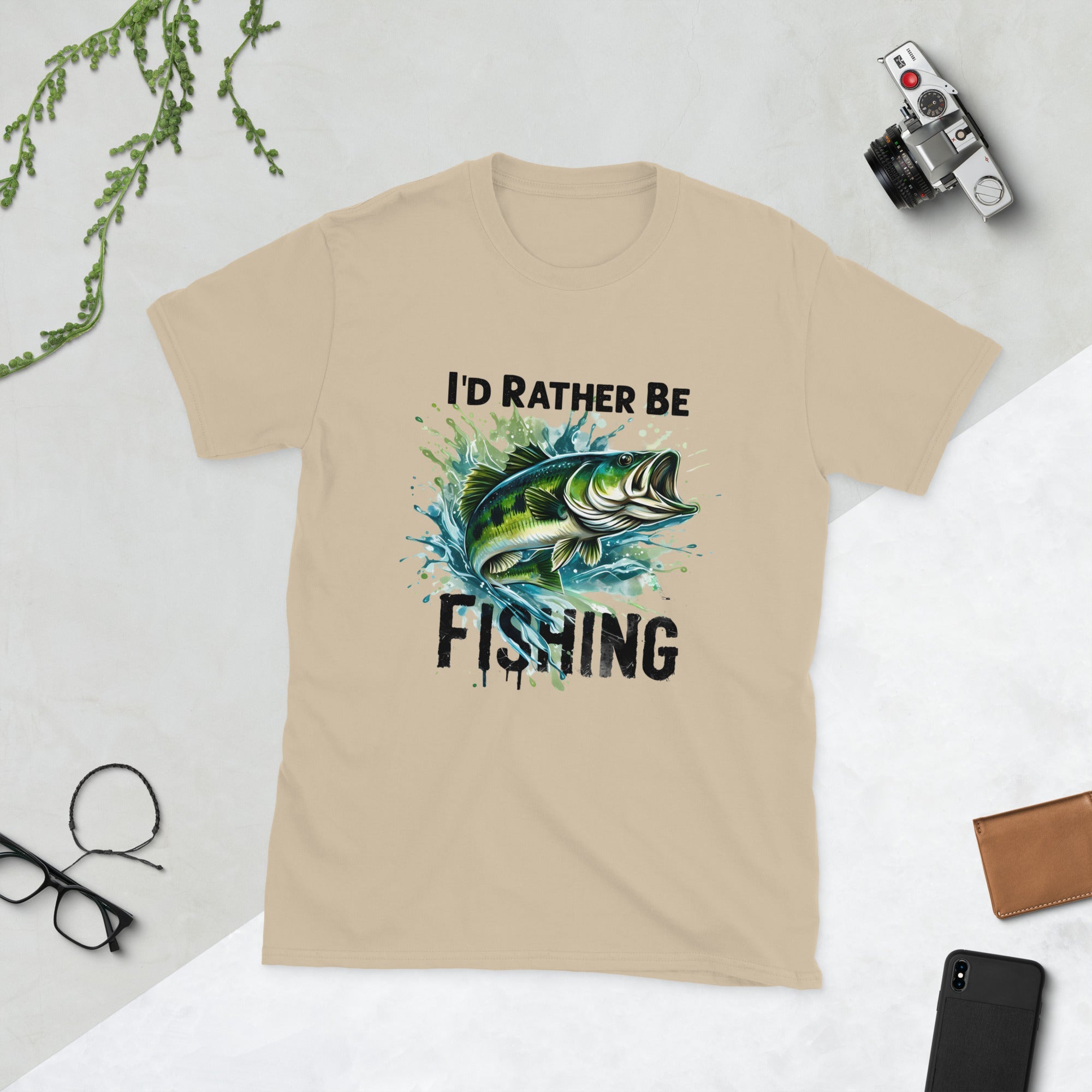 Rather be Fishing Short-Sleeve Unisex T-Shirt