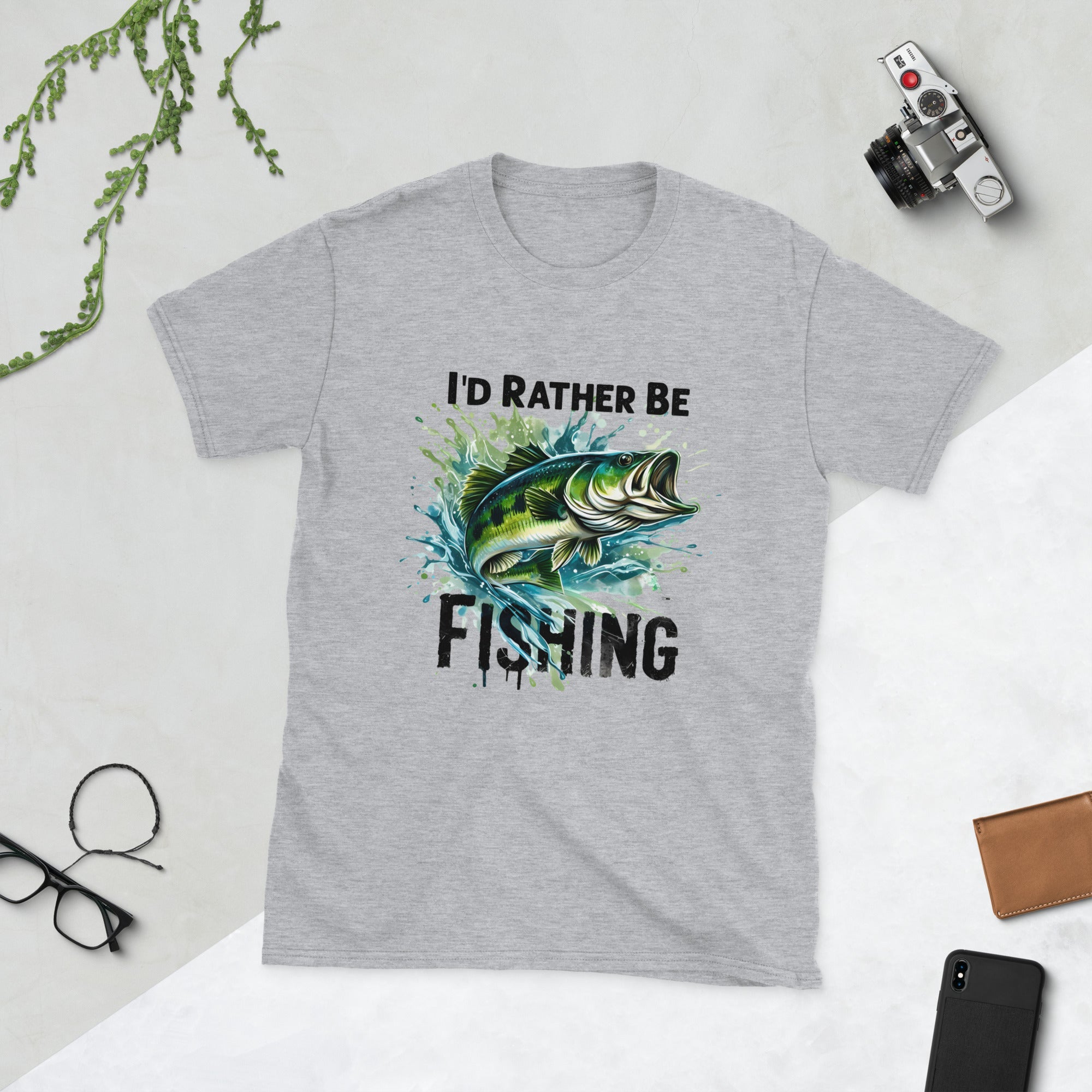 Rather be Fishing Short-Sleeve Unisex T-Shirt