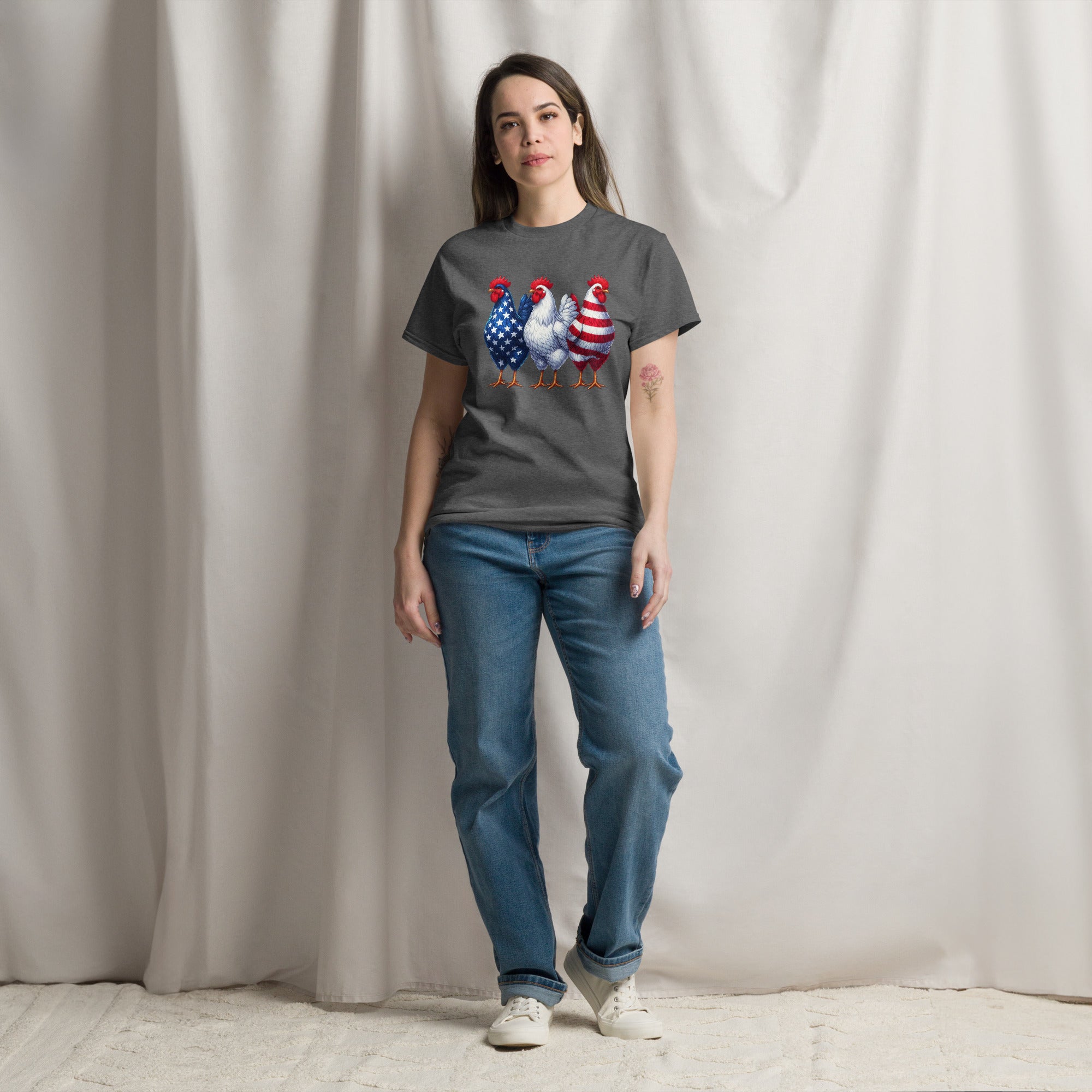 Patriotic Chickens Unisex T-Shirt