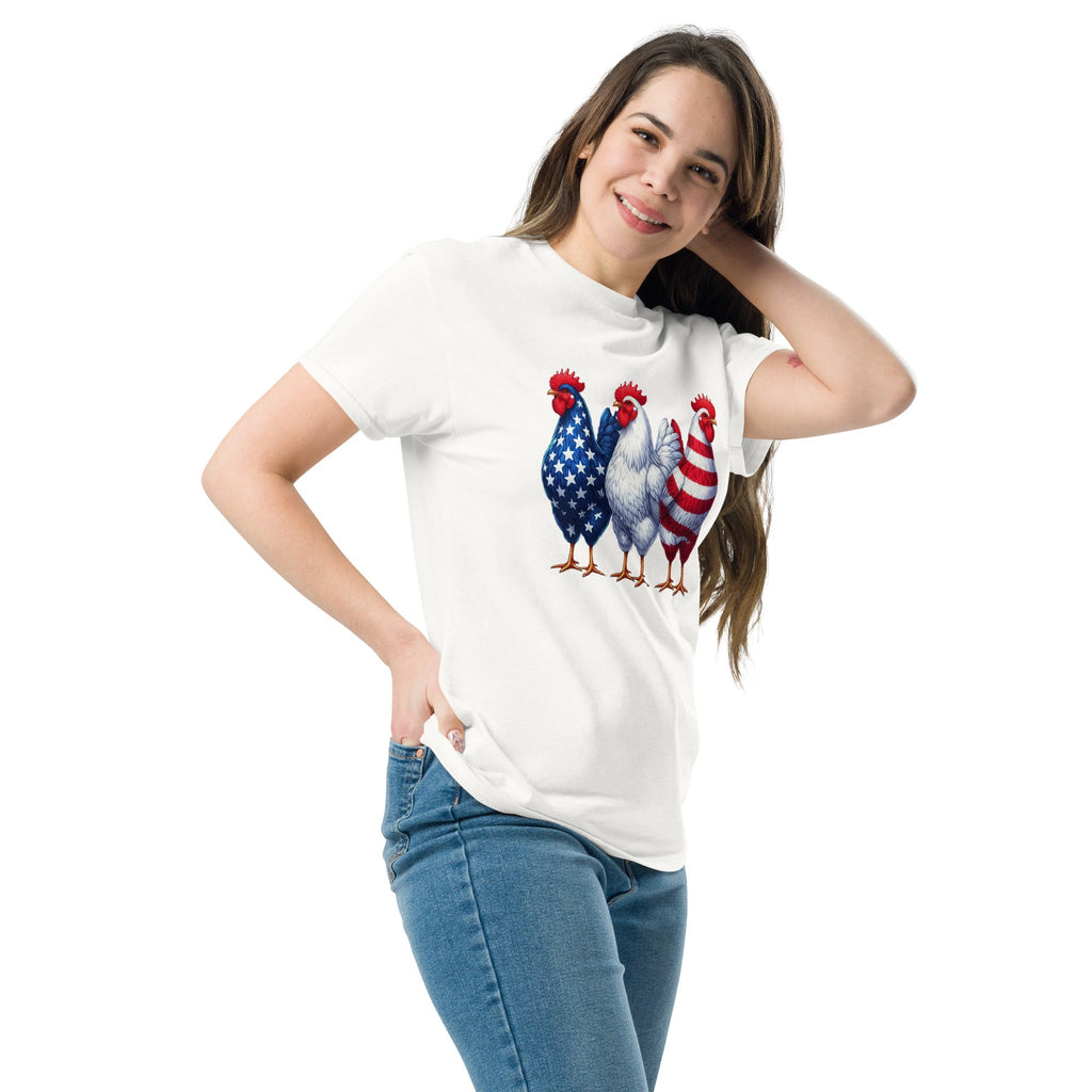 Patriotic Chickens Unisex T-Shirt