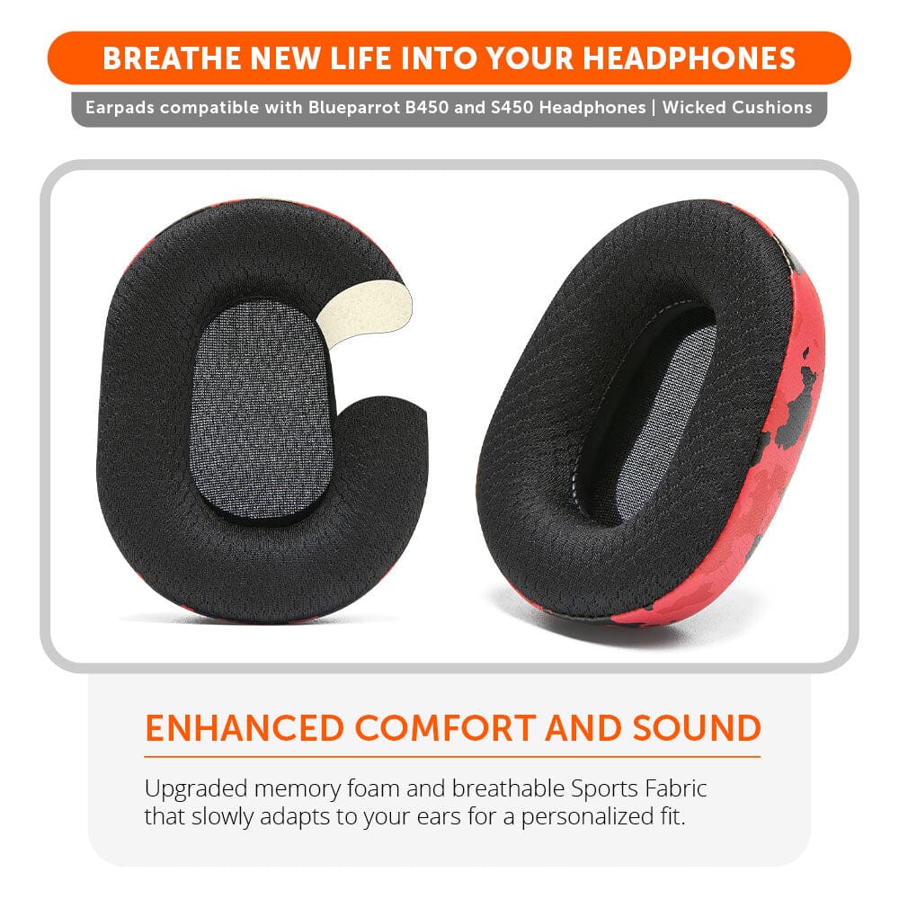 Upgraded BlueParrot B450 Earpads - WC PadZ B450