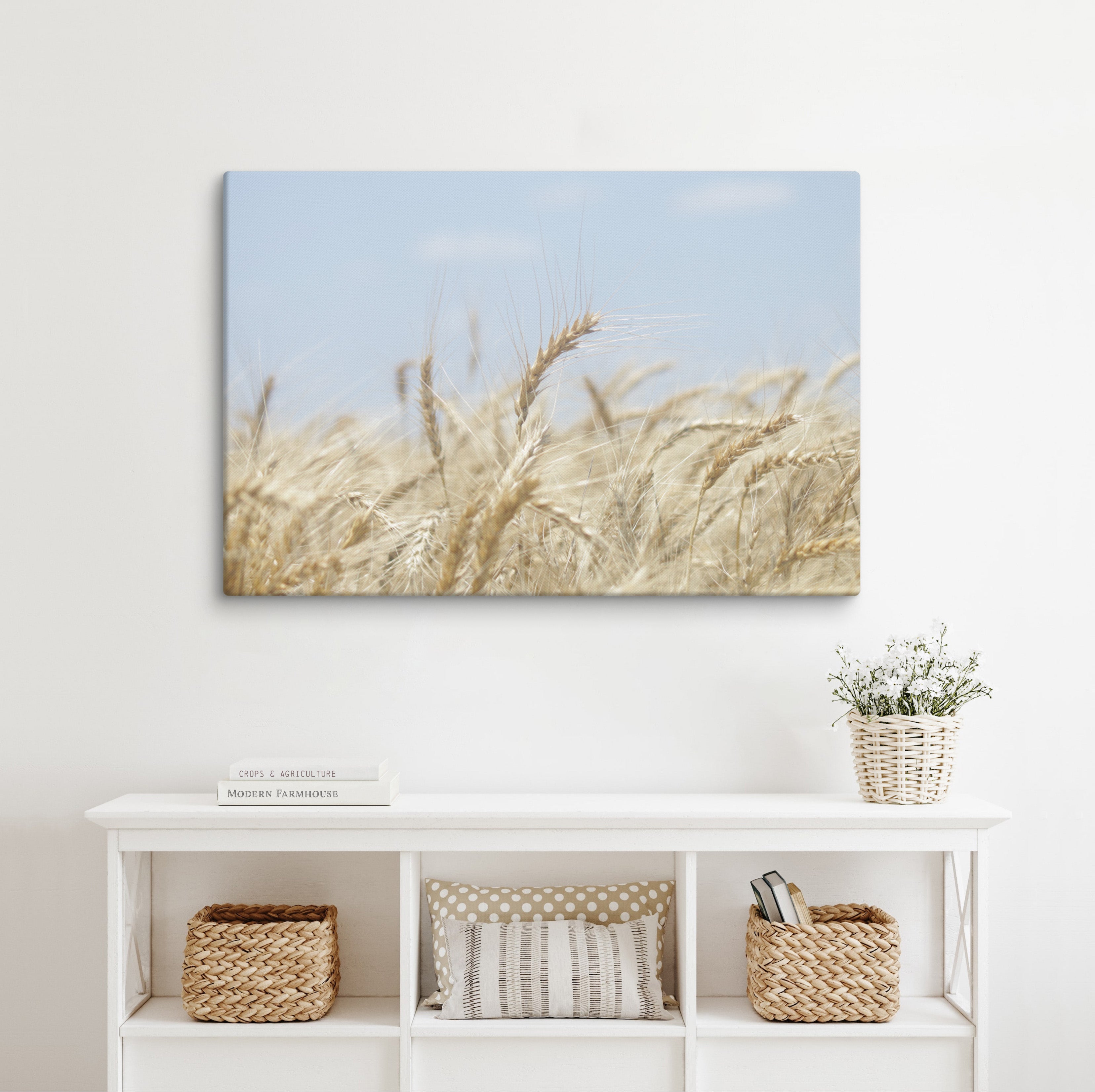Golden Wheat Canvas, Agriculture Wall Art, Crops and Farmhouse Decor