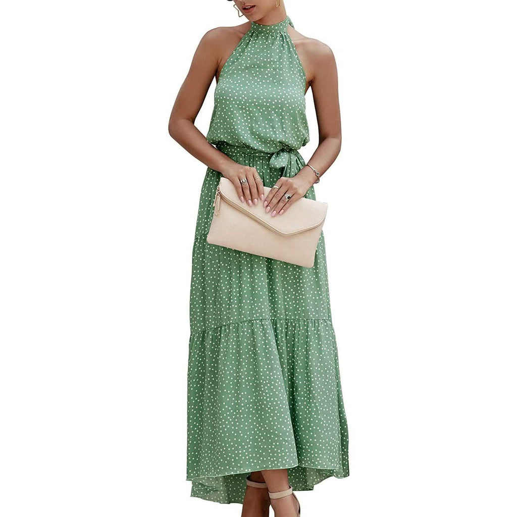 Women’s Casual Halter Neck Sleeveless Long Maxi Dress  - Assorted Styles