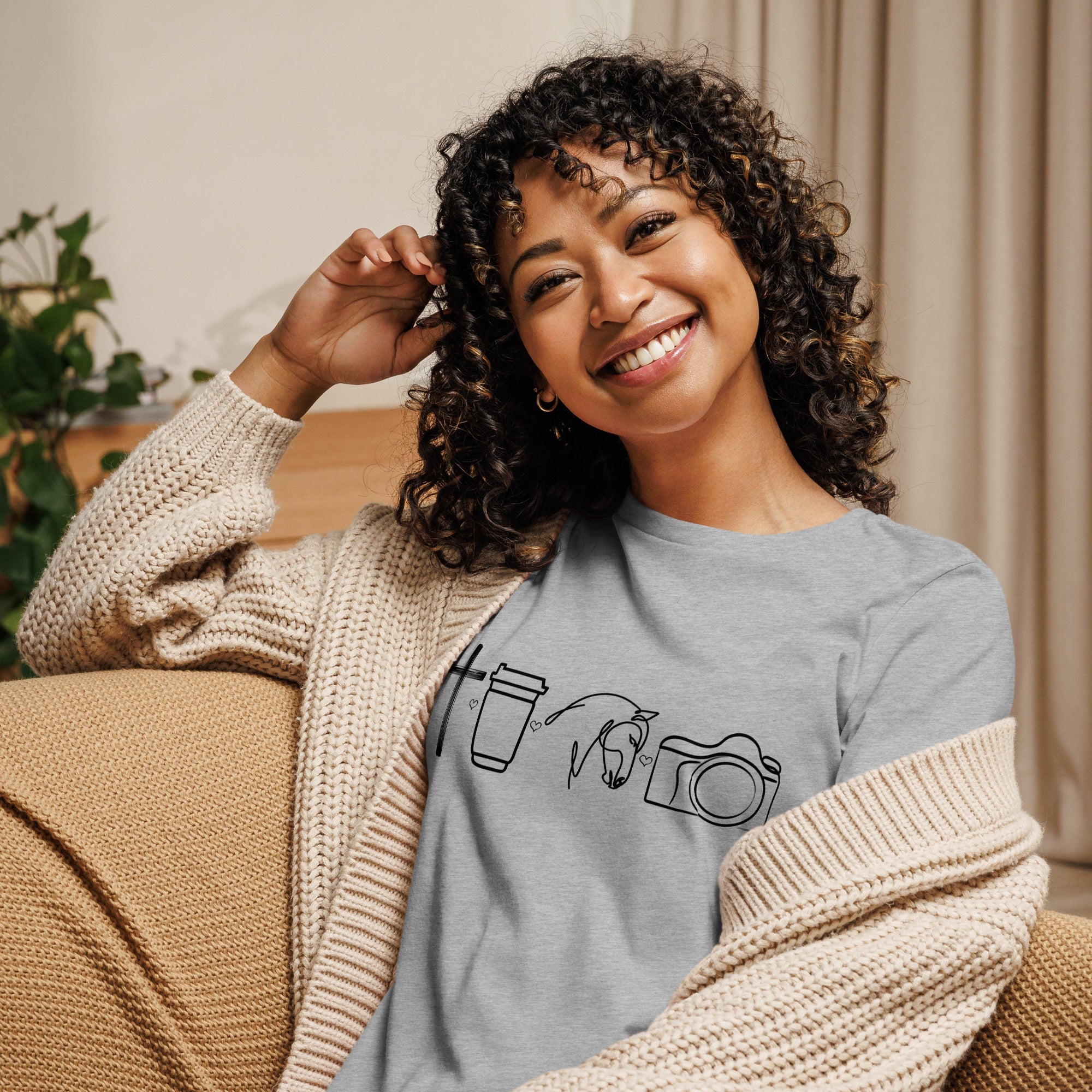 God, Coffee, Horses, Photography | Bella + Canvas Women's Relaxed T-Shirt