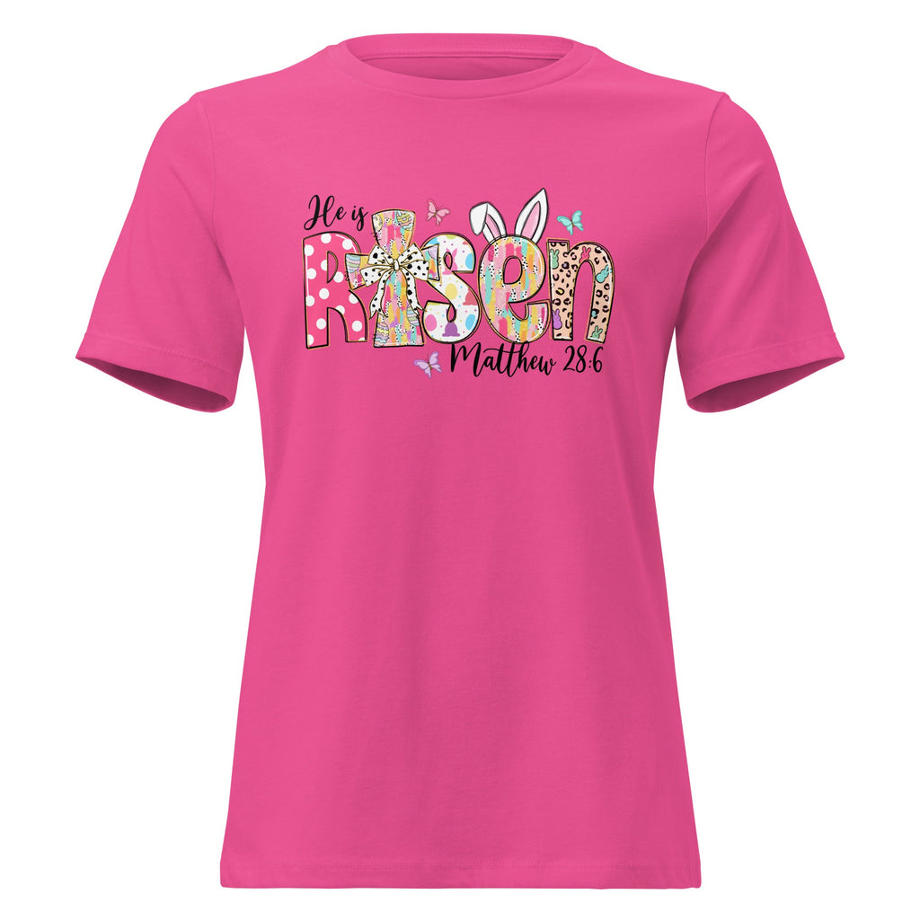 He Is Risen Women's Easter Relaxed T-Shirt