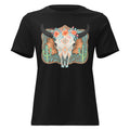 Longhorn Skull Women's Relaxed Graphic T-Shirt