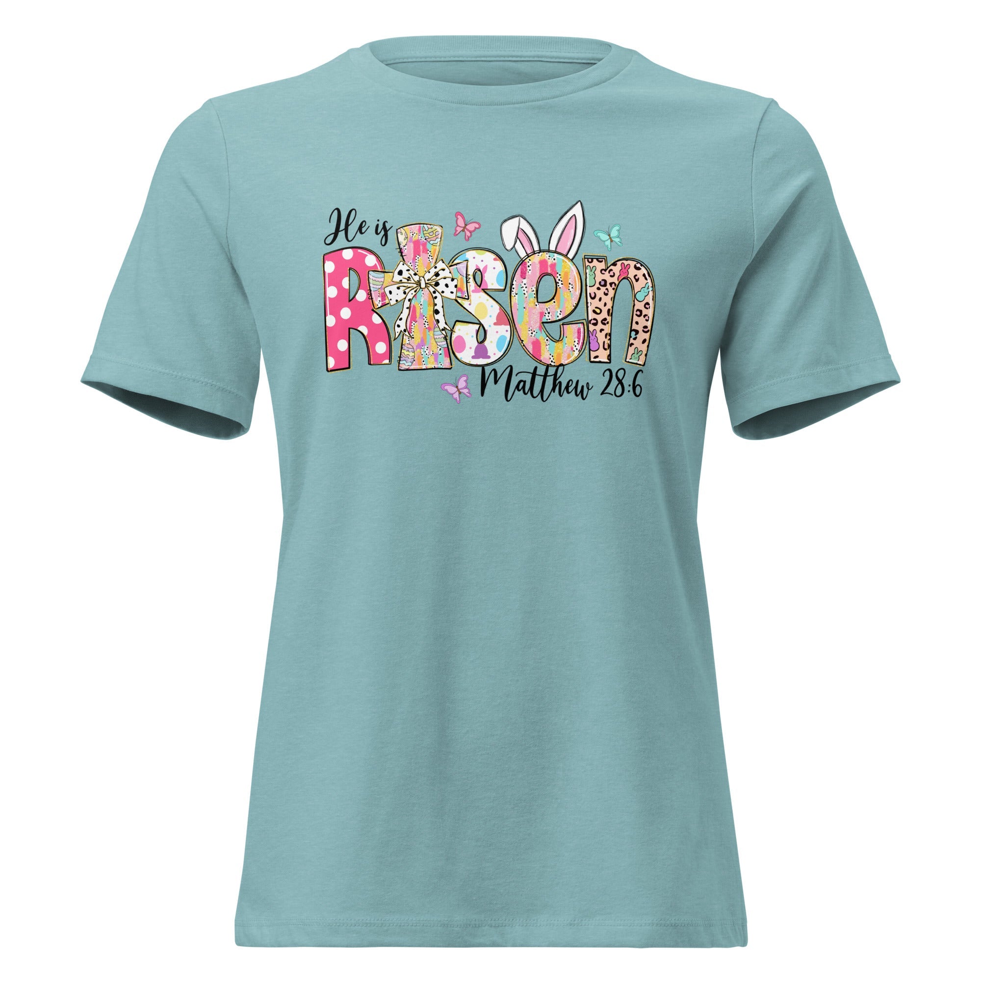 He Is Risen Women's Easter Relaxed T-Shirt