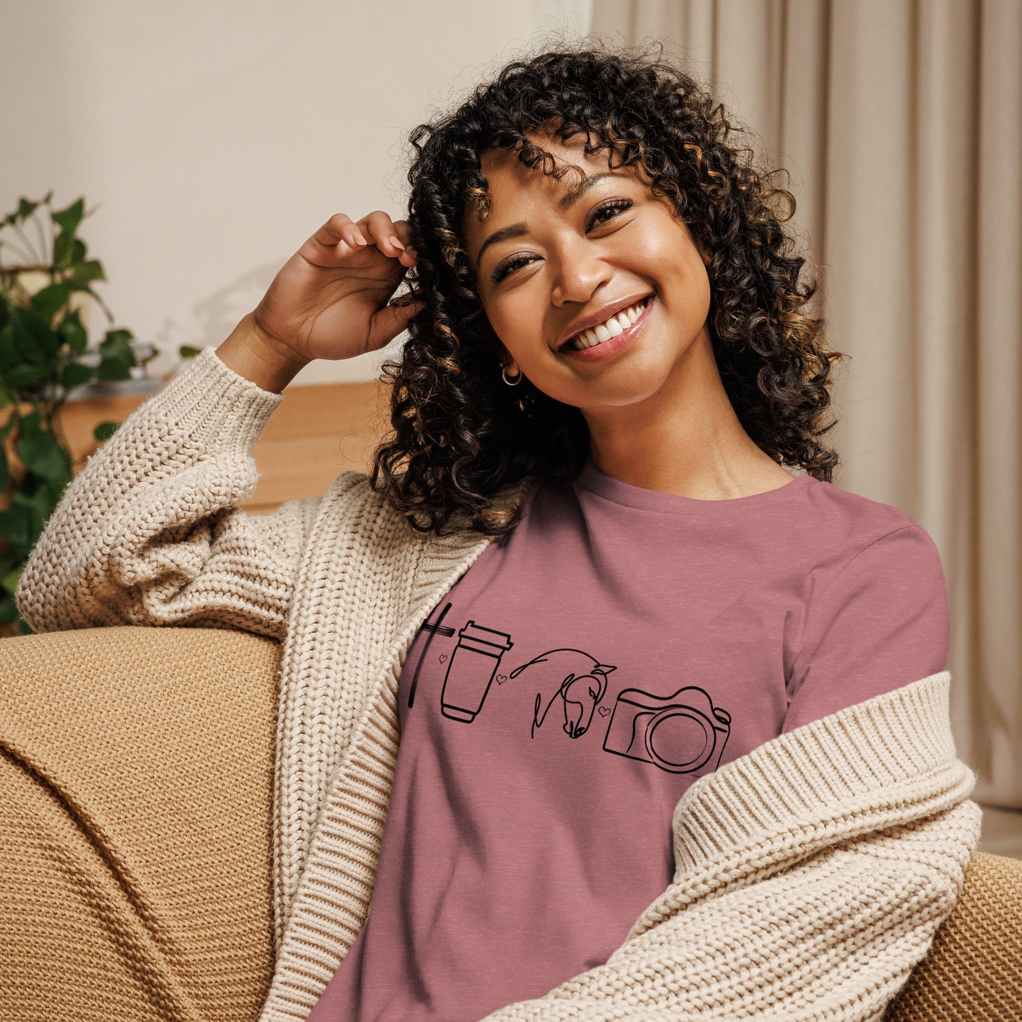 God, Coffee, Horses, Photography | Bella + Canvas Women's Relaxed T-Shirt