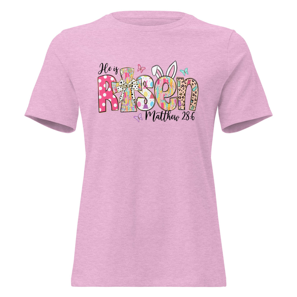 He Is Risen Women's Easter Relaxed T-Shirt