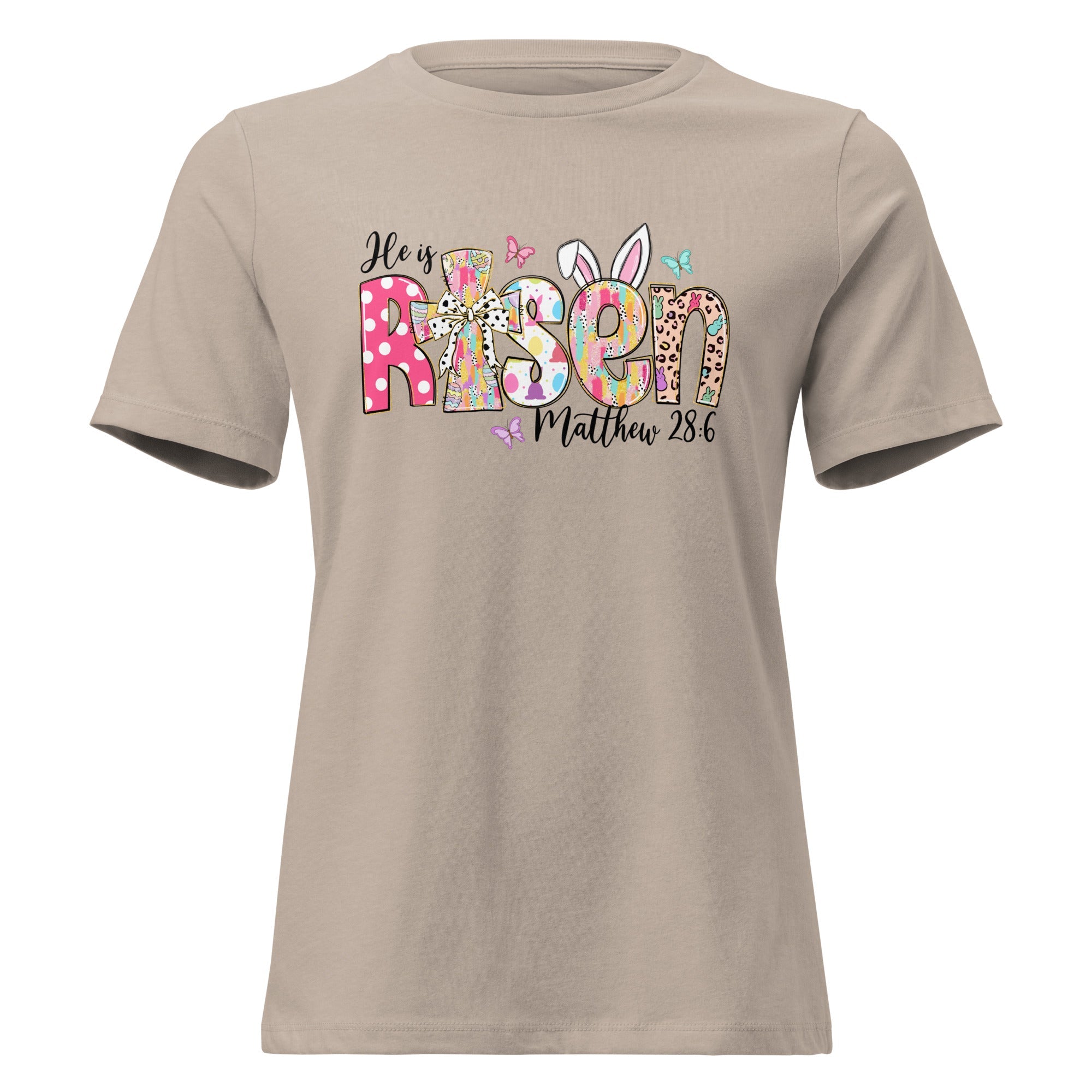 He Is Risen Women's Easter Relaxed T-Shirt