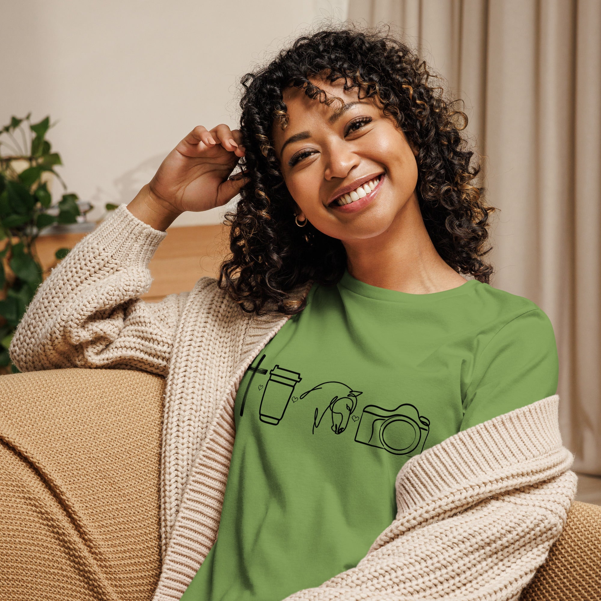 God, Coffee, Horses, Photography | Bella + Canvas Women's Relaxed T-Shirt