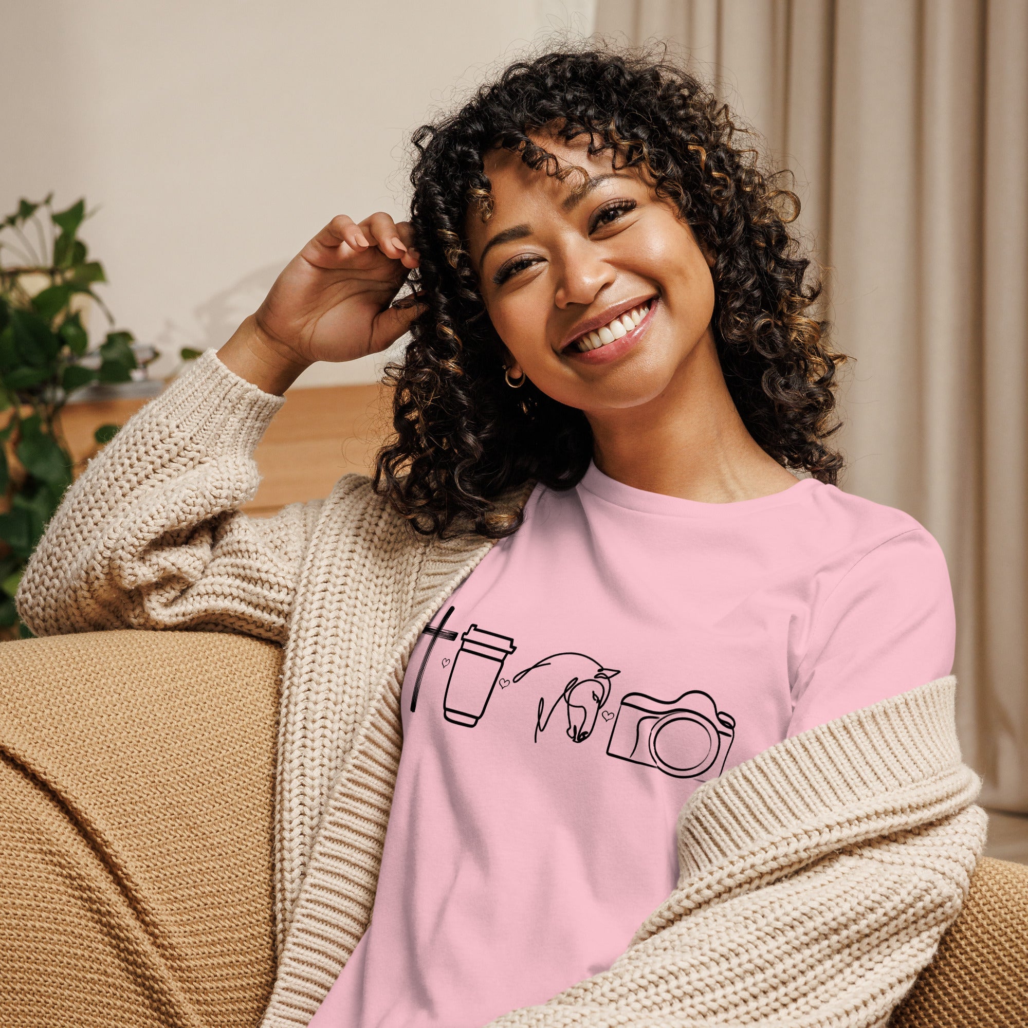 God, Coffee, Horses, Photography | Bella + Canvas Women's Relaxed T-Shirt