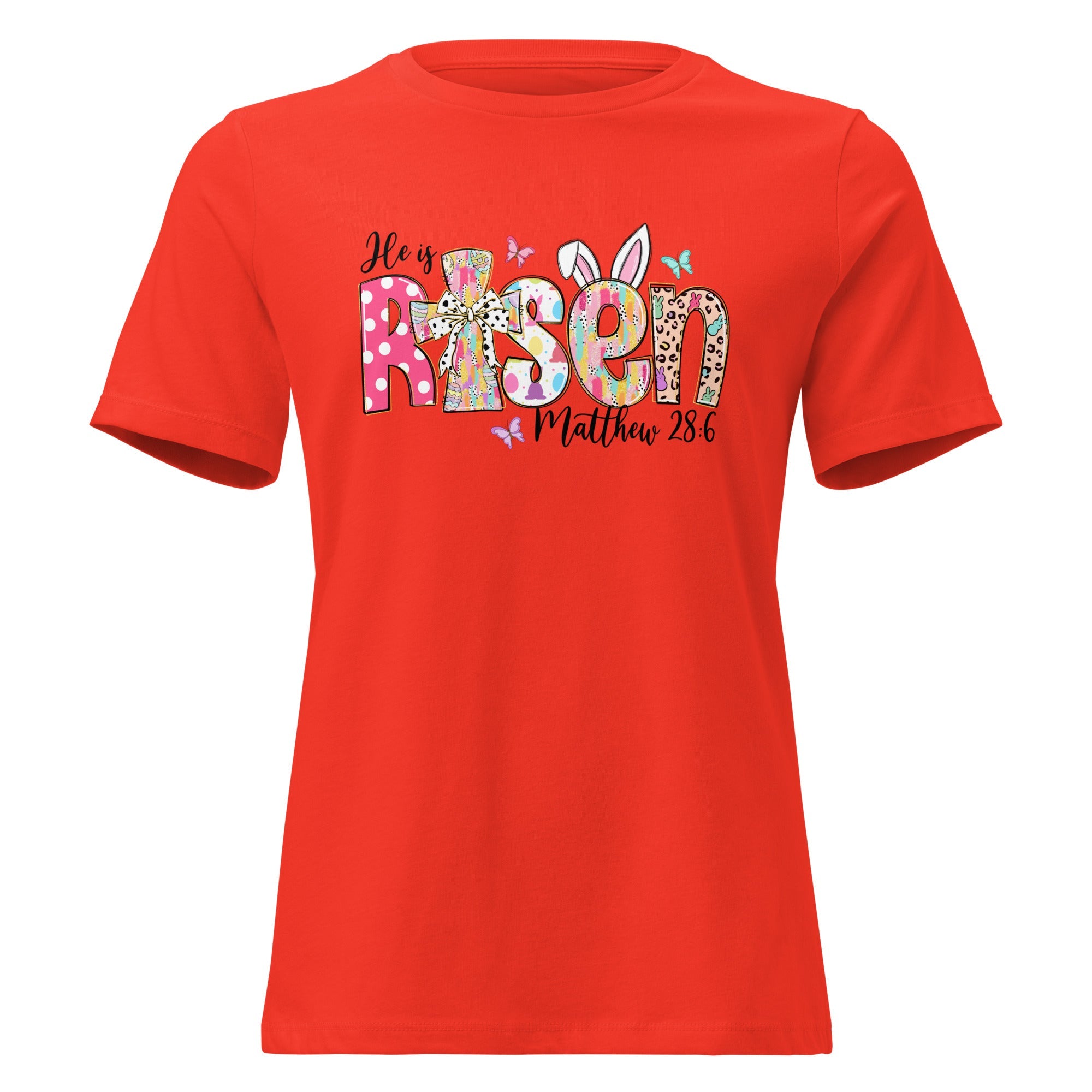 He Is Risen Women's Easter Relaxed T-Shirt