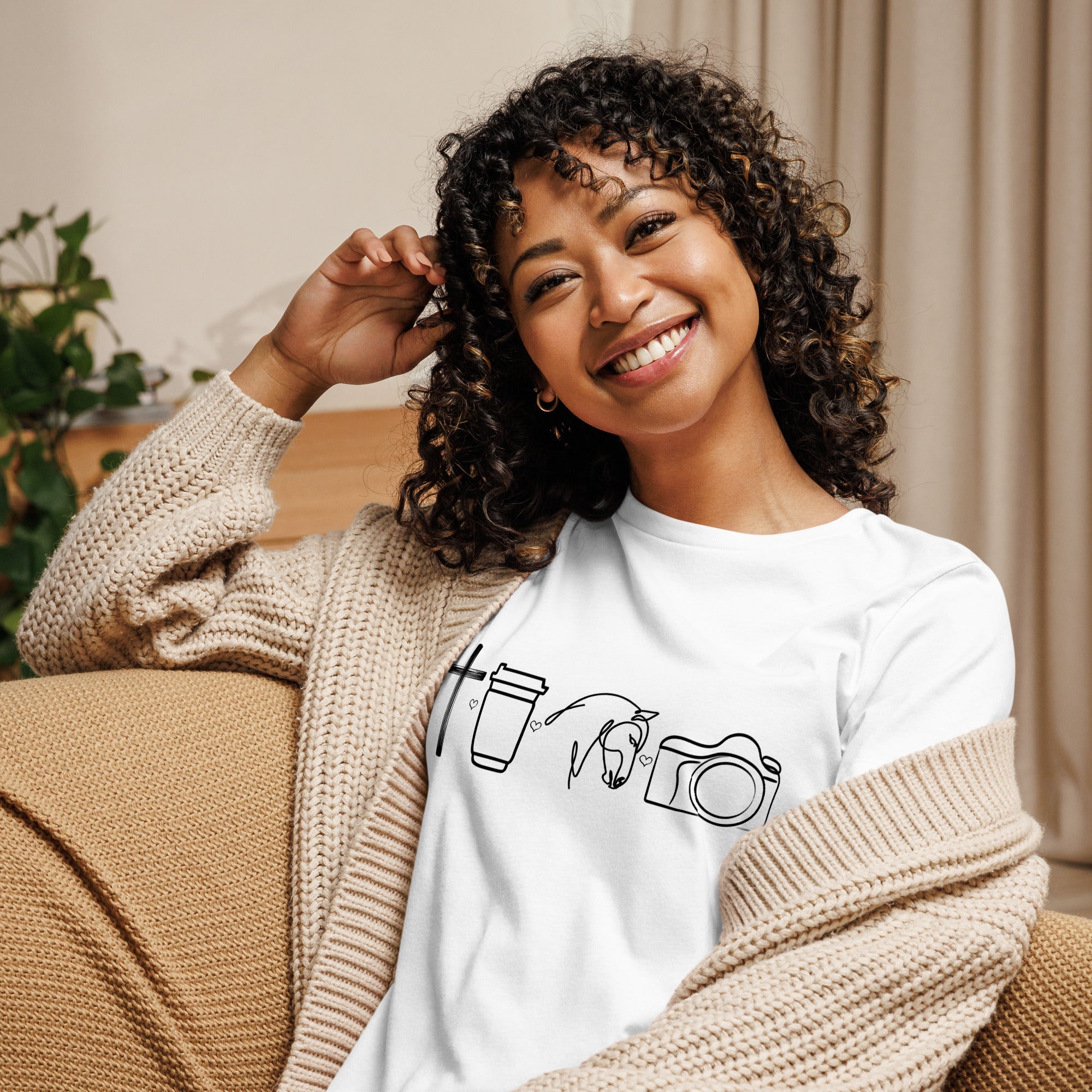 God, Coffee, Horses, Photography | Bella + Canvas Women's Relaxed T-Shirt